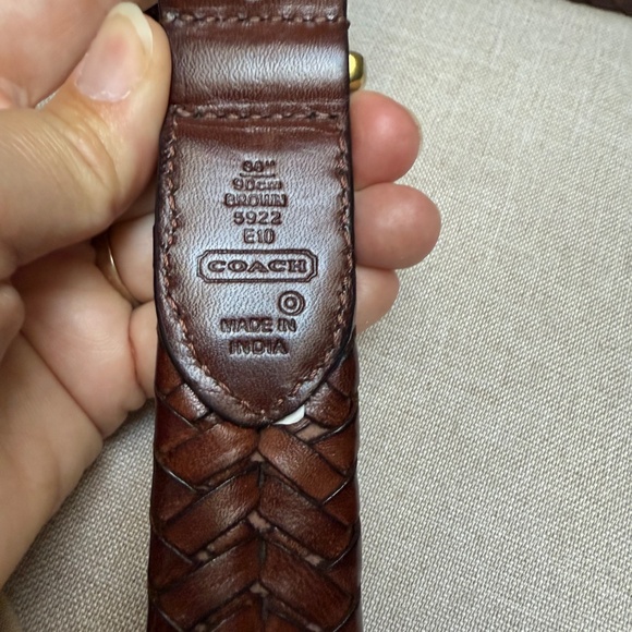 Men’s Braided Leather Coach Belt Size Large 36” - Picture 6 of 8